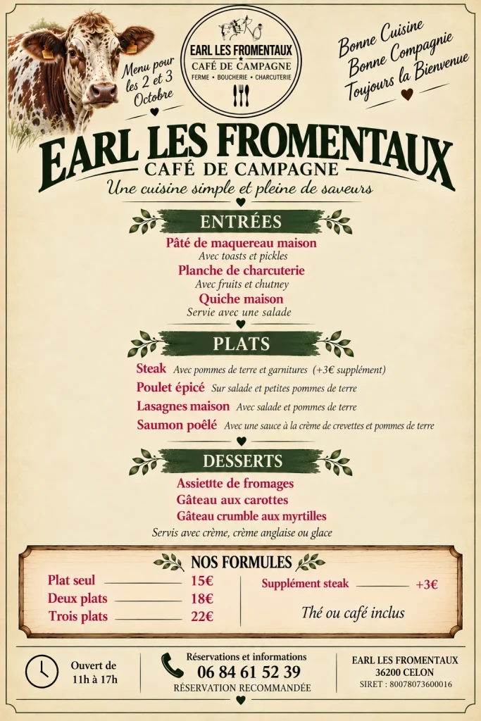 Menu de la semaine 02/10/2026 – 03/10/2026